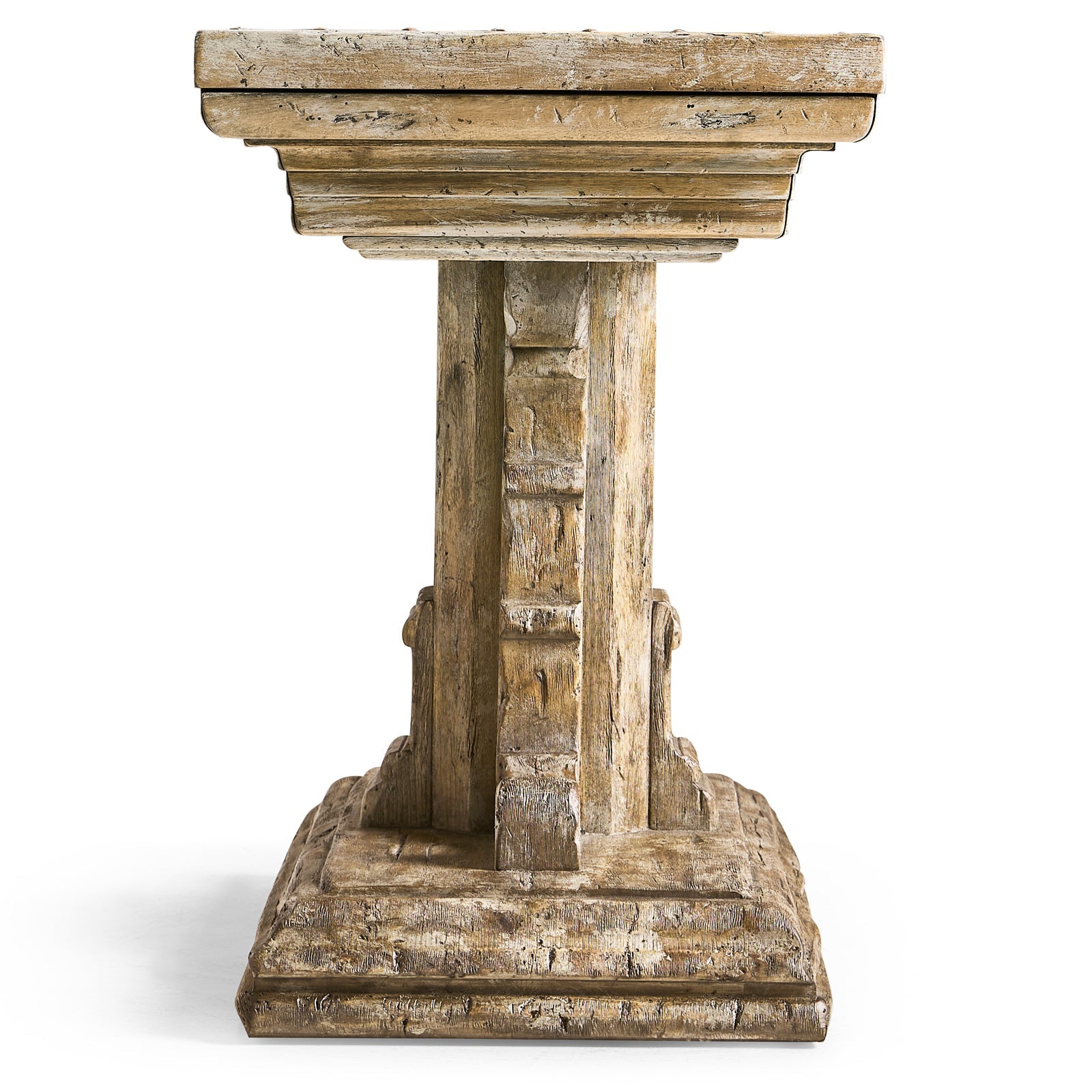 Jonathan Charles Caldera Pedestal-Base Side Table