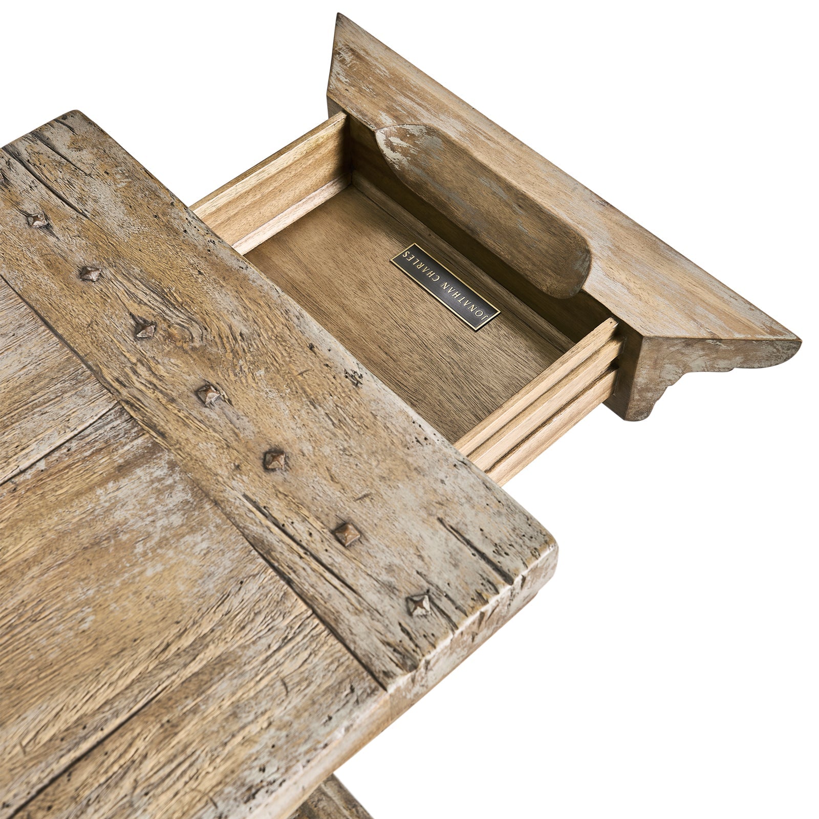 Jonathan Charles Caldera Pedestal-Base Side Table