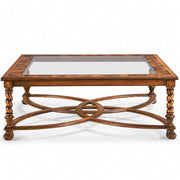 Jonathan Charles Square Oyster and Fglomis Coffee Table