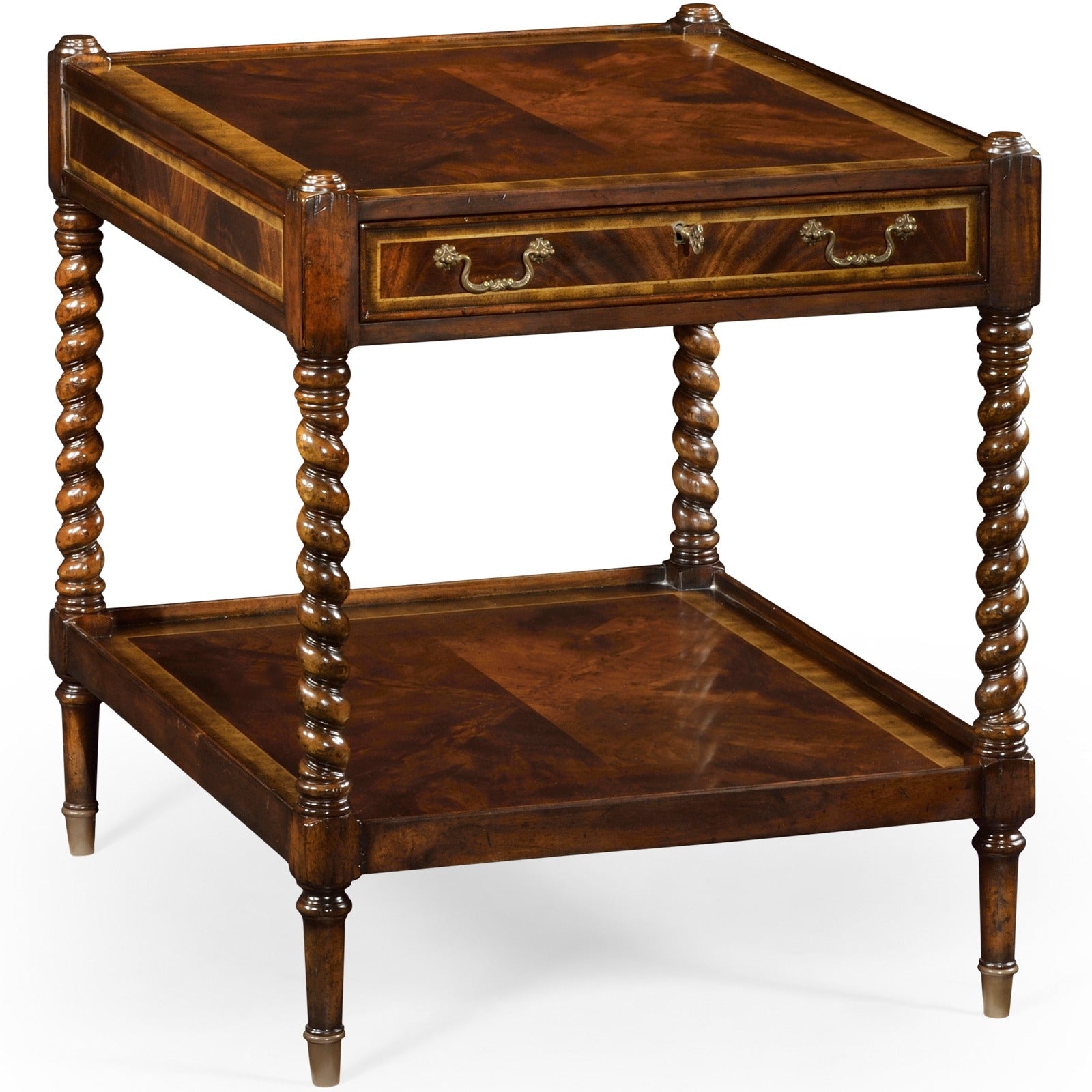 Jonathan Charles Regency Style Square Side Table (Mahogany)