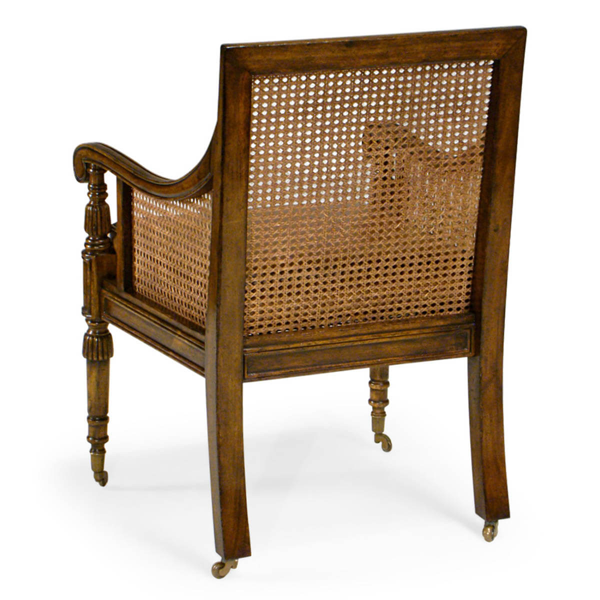 Jonathan Charles Bergere Occasional Chair with Cane Back - Leather