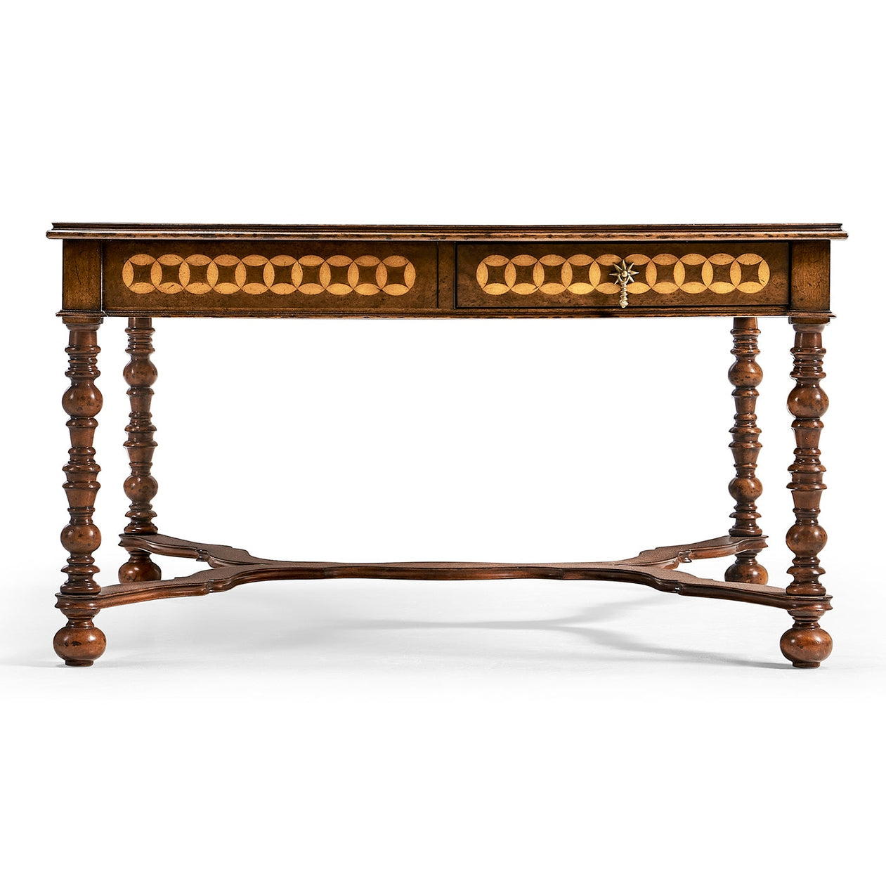 Jonathan Charles Circle Inlay Square Coffee Table