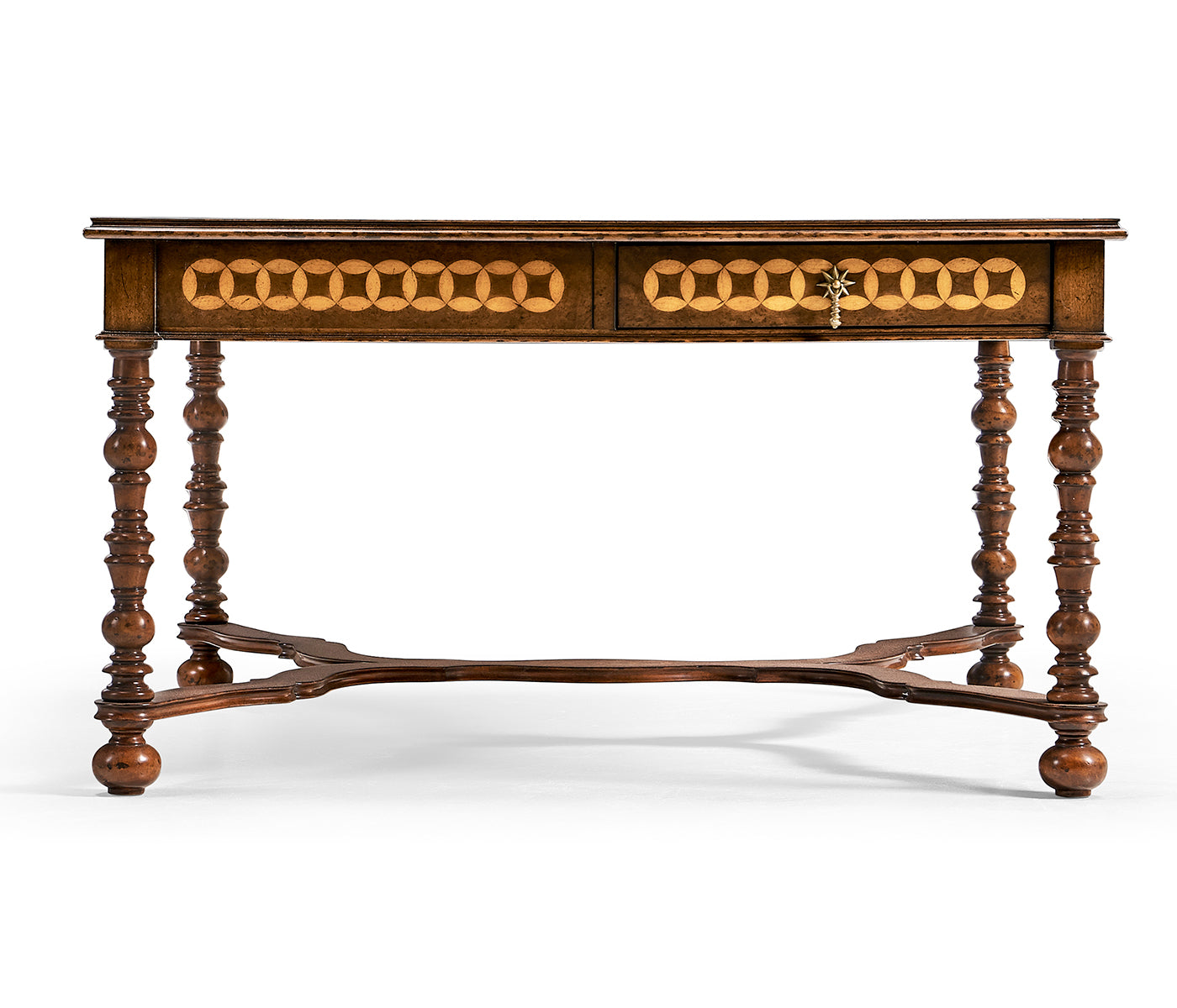 Jonathan Charles Circle Inlay Square Coffee Table