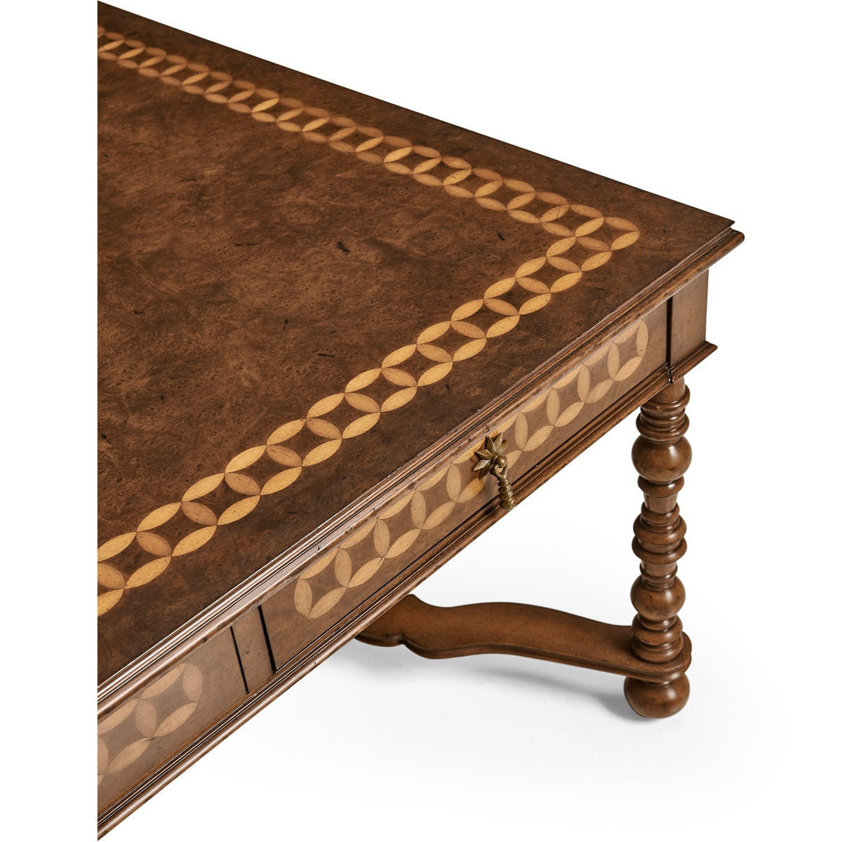 Jonathan Charles Circle Inlay Square Coffee Table