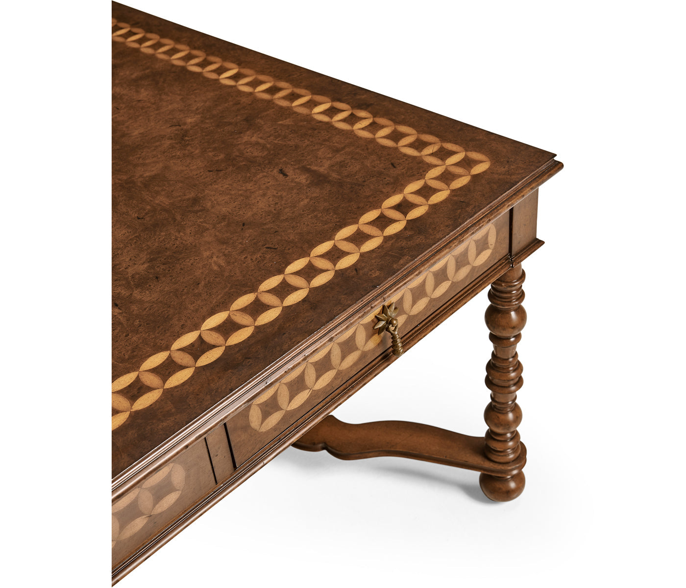Jonathan Charles Circle Inlay Square Coffee Table