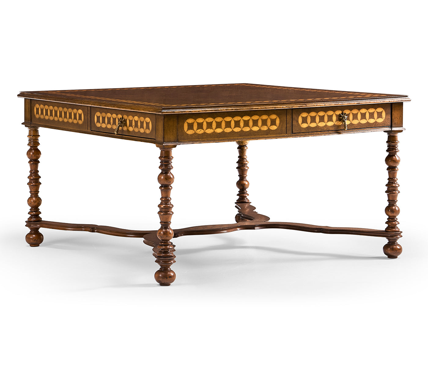 Jonathan Charles Circle Inlay Square Coffee Table
