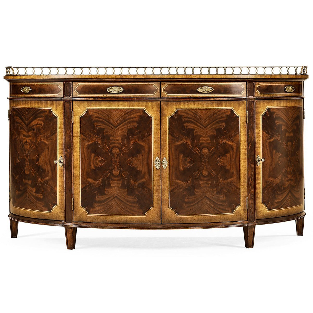Jonathan Charles Large Mahogany Demilune Sideboard