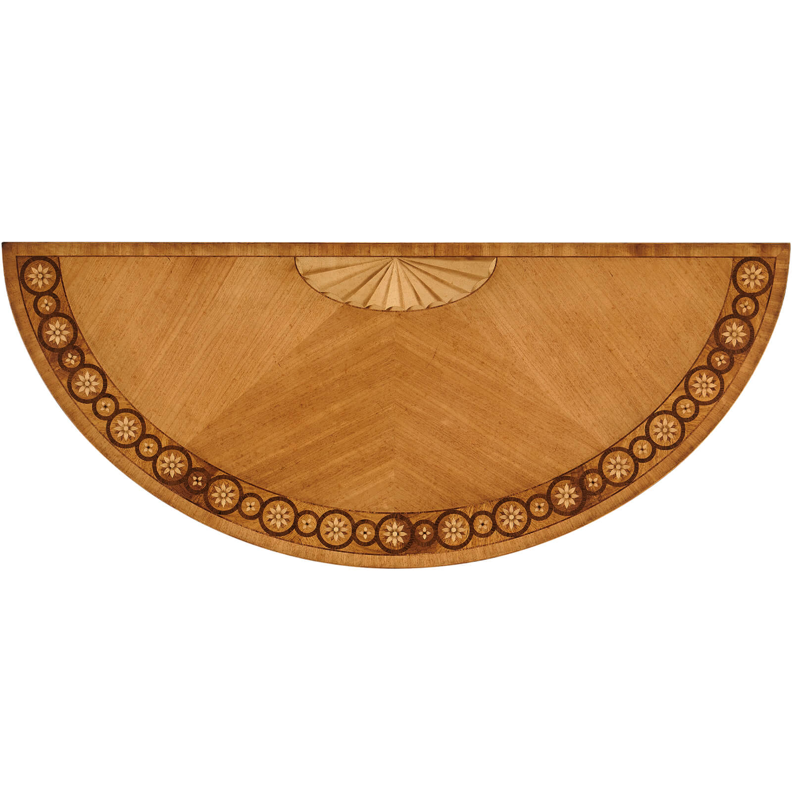 Jonathan Charles Demilune Console Table Adam Style Gilded