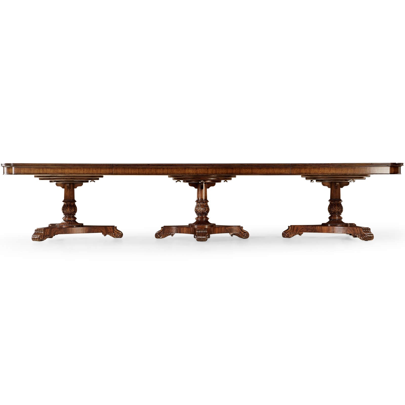Jonathan Charles Regency Triple Pedestal Extending Dining Table - 402.2 - 514.4cm