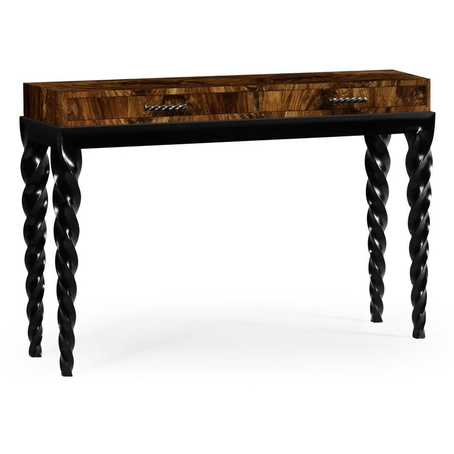 Jonathan Charles Barley Console Table with Drawers in Black