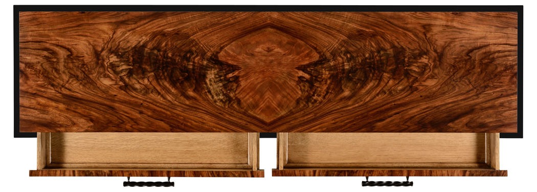 Jonathan Charles Barley Console Table with Drawers in Black