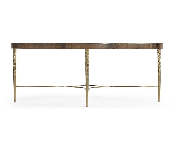 Jonathan Charles Oval Buckingham Mahogany Coffee Table