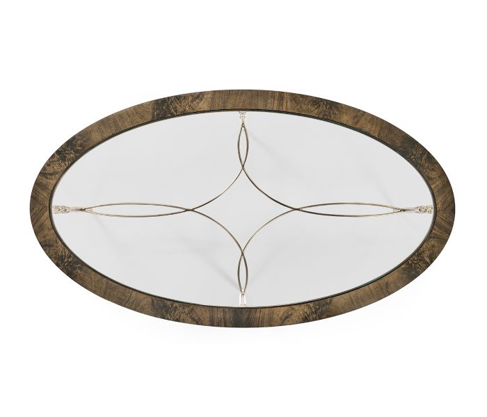 Jonathan Charles Oval Buckingham Mahogany Coffee Table