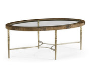 Jonathan Charles Oval Buckingham Mahogany Coffee Table