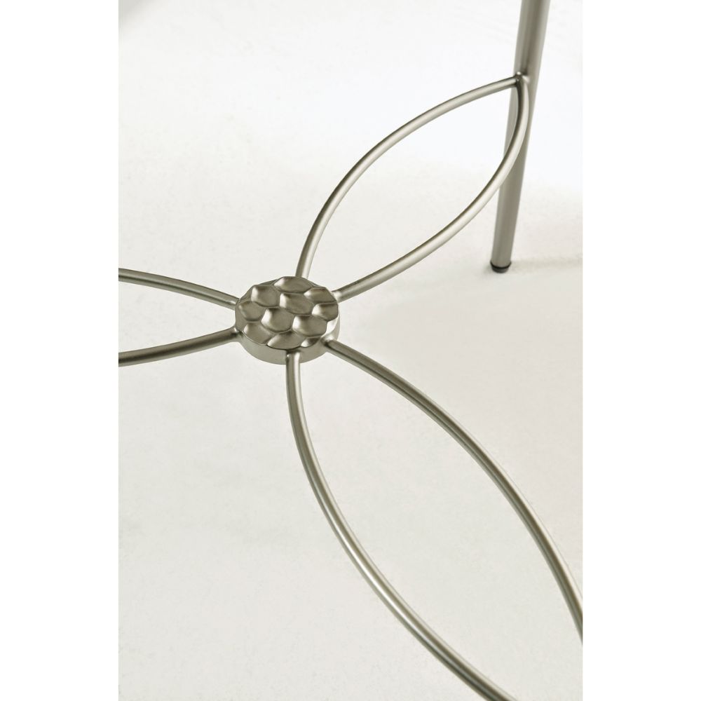 Jonathan Charles Fulgurite Golden Amber Round Side Table