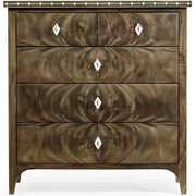 Jonathan Charles Small Bleached Mahogany Chest of Drawers with Bone Inlay