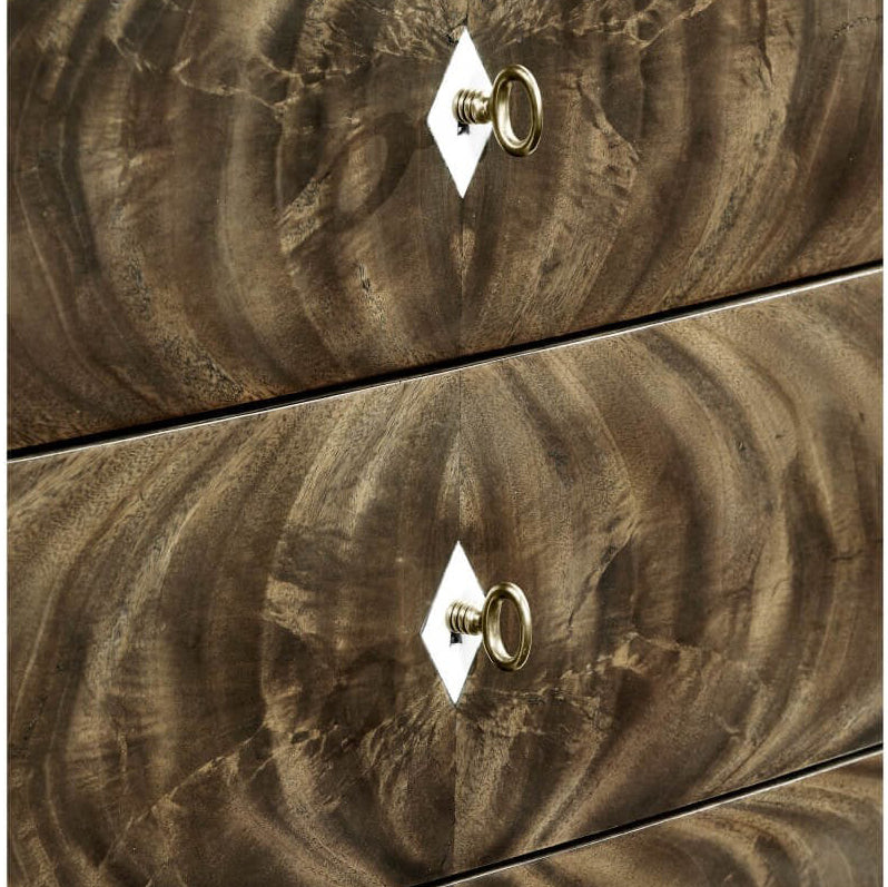Jonathan Charles Small Bleached Mahogany Chest of Drawers with Bone Inlay