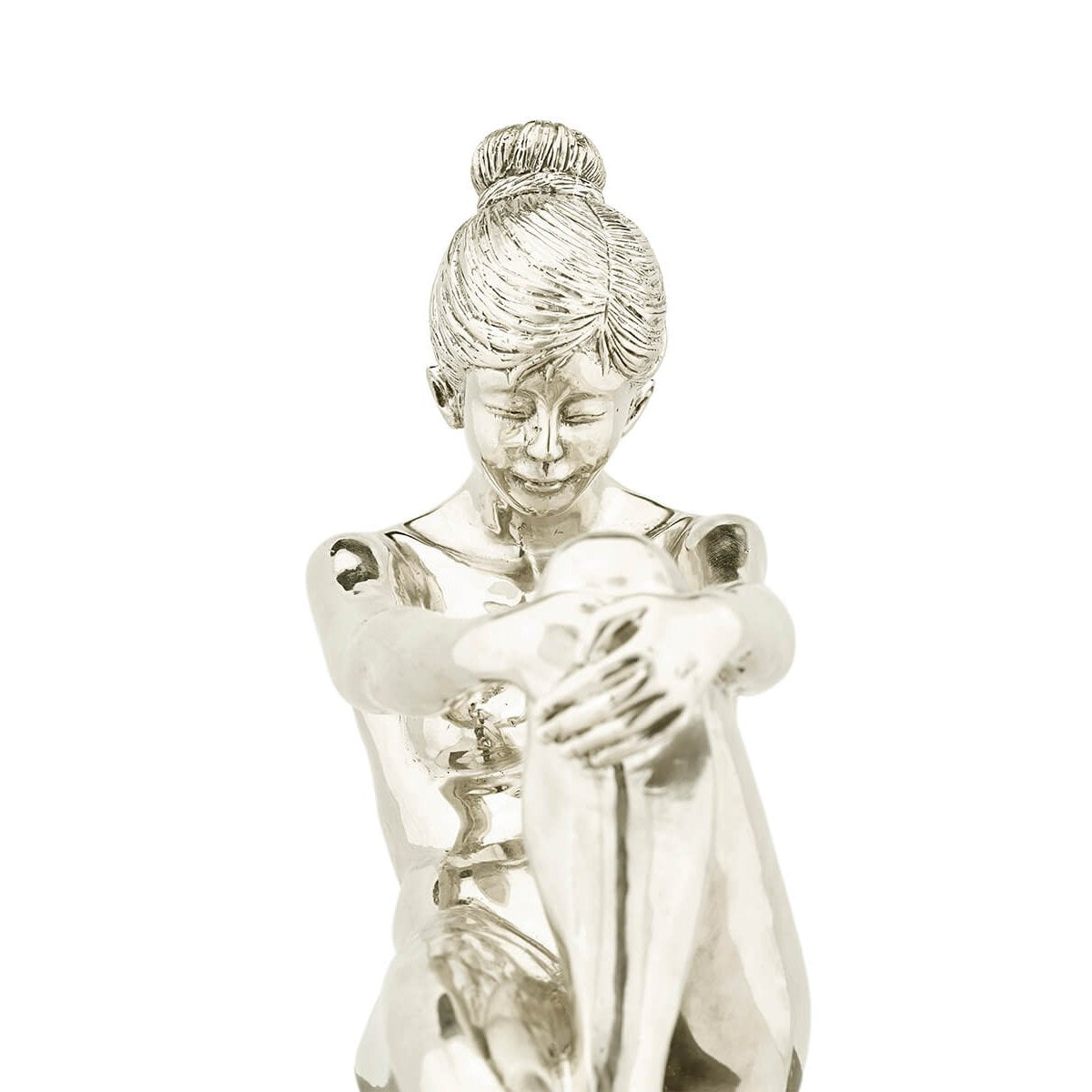 Jonathan Charles Set of White Brass Nude Girl Bookends