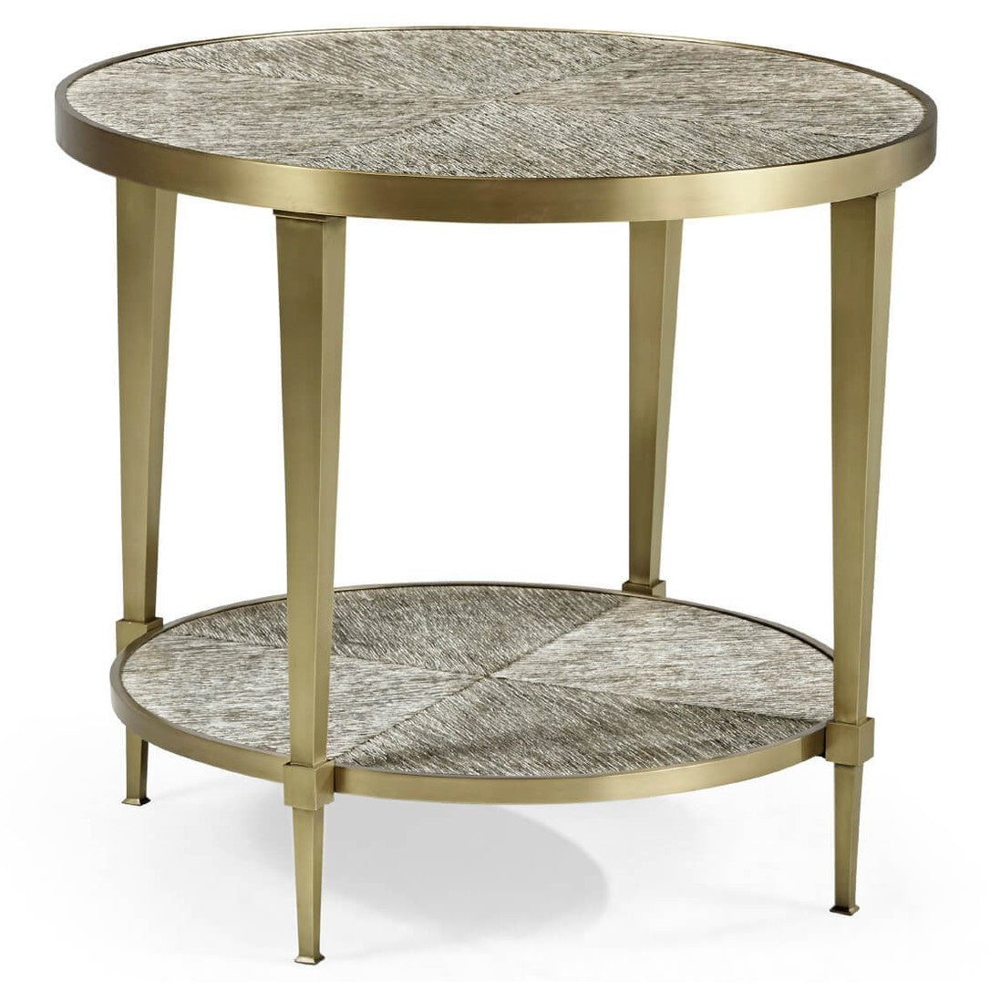 Jonathan Charles Geometric Round Lamp Table