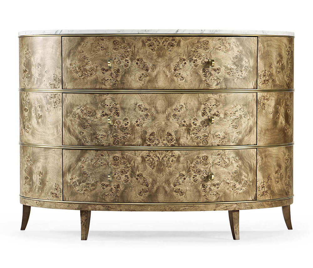 Jonathan Charles Hamilton Demilune with Marble