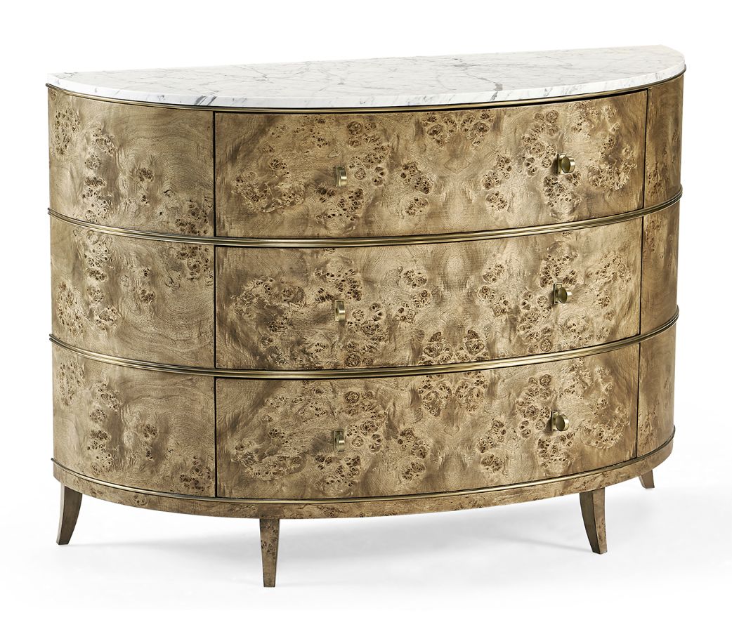 Jonathan Charles Hamilton Demilune with Marble