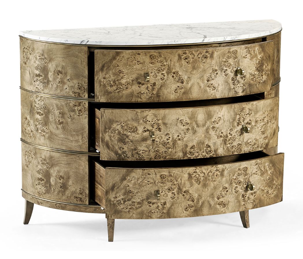 Jonathan Charles Hamilton Demilune with Marble