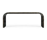 Jonathan Charles Etched Brass Curved Coffee Table