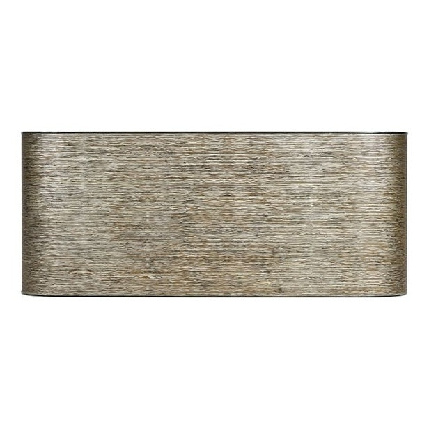Jonathan Charles Etched Brass Curved Coffee Table
