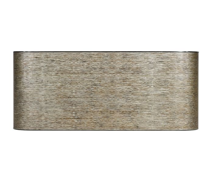 Jonathan Charles Etched Brass Curved Coffee Table