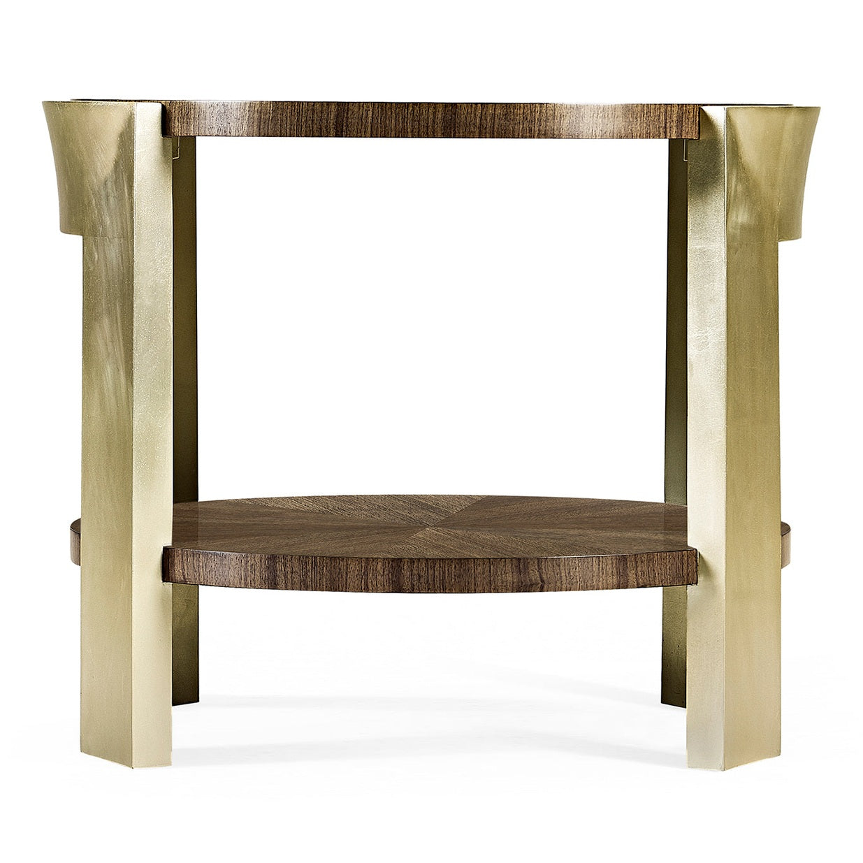 Jonathan Charles Round End Table in Dark Grey Walnut
