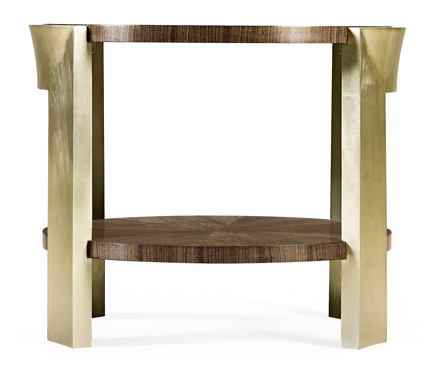 Jonathan Charles Round End Table in Dark Grey Walnut