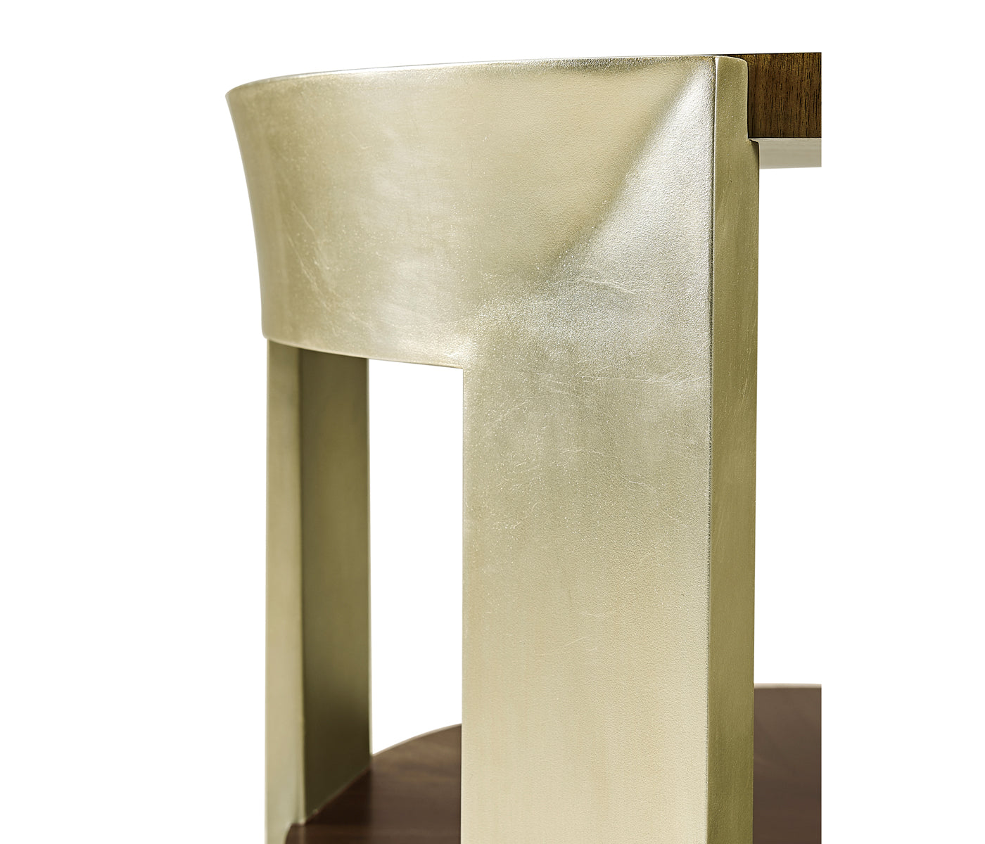 Jonathan Charles Round End Table in Dark Grey Walnut