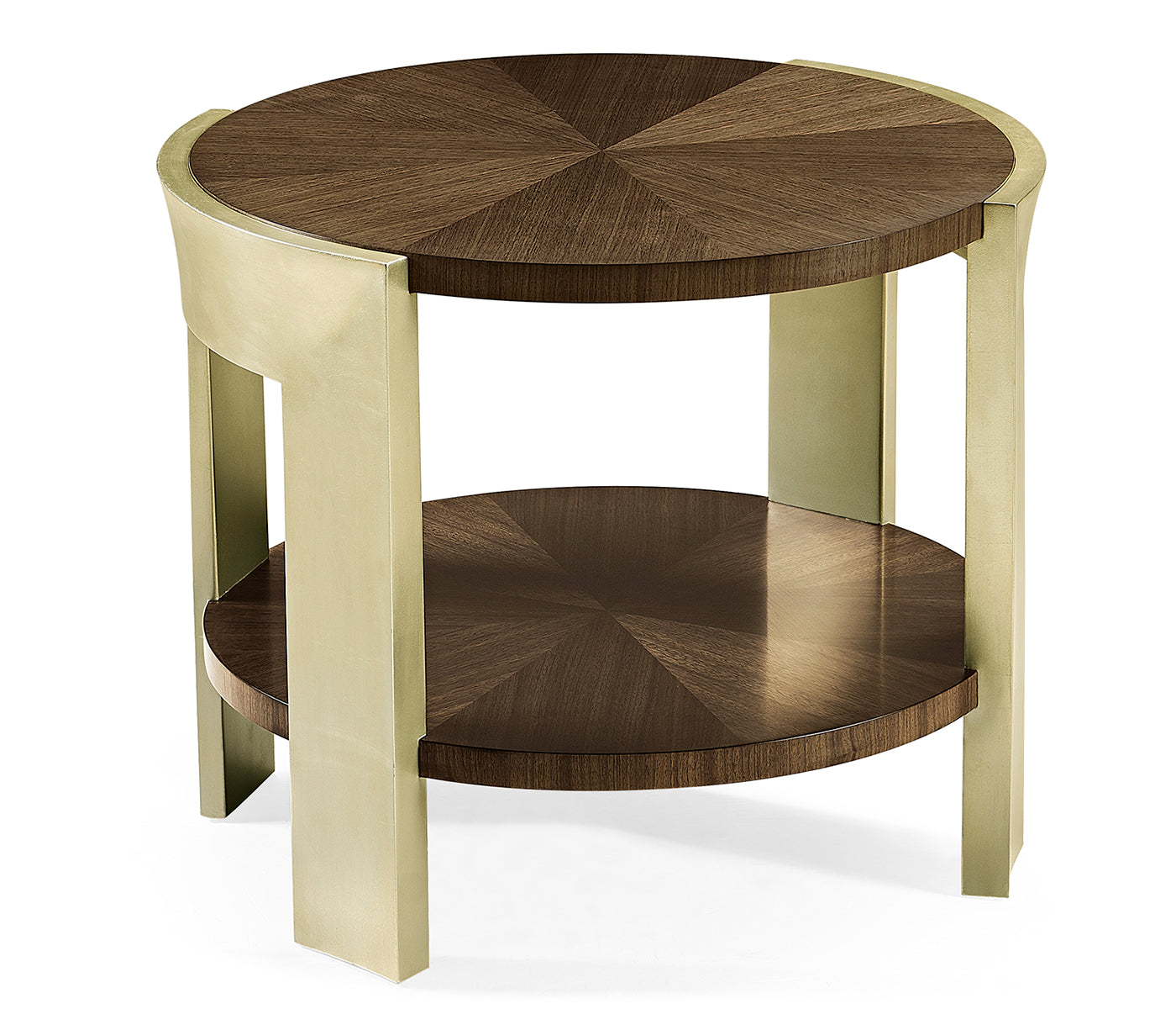 Jonathan Charles Round End Table in Dark Grey Walnut