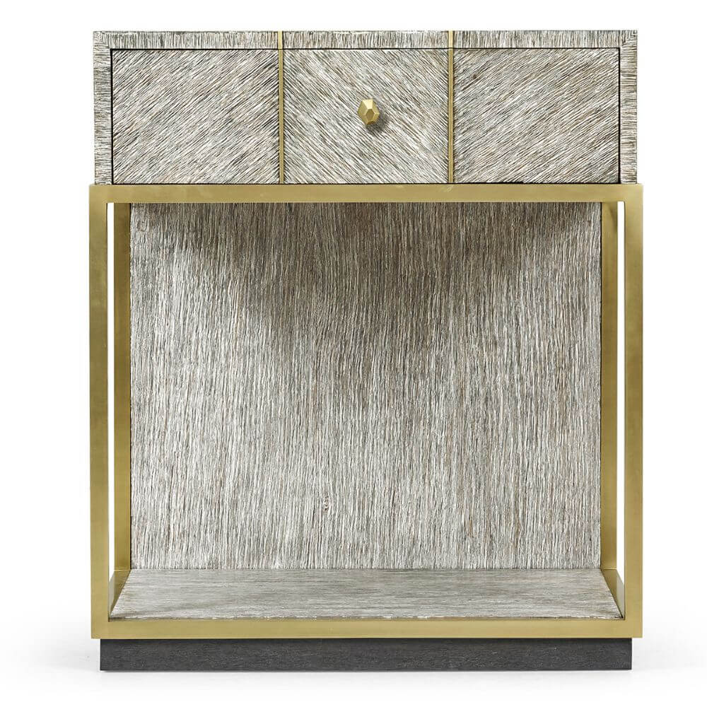 Jonathan Charles Bedside Table Transitional - Light French Oak