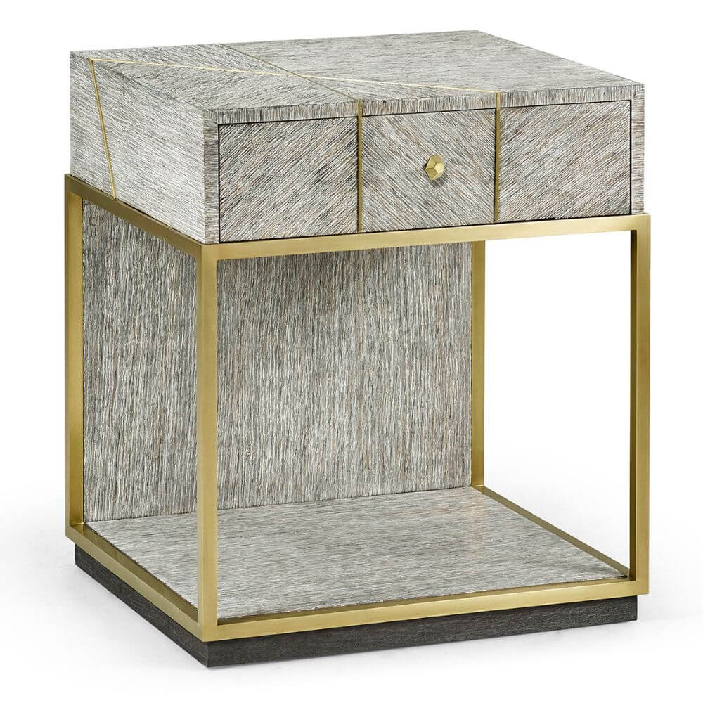Jonathan Charles Bedside Table Transitional - Light French Oak