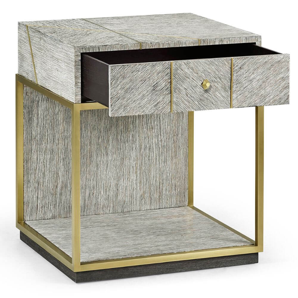 Jonathan Charles Bedside Table Transitional - Light French Oak