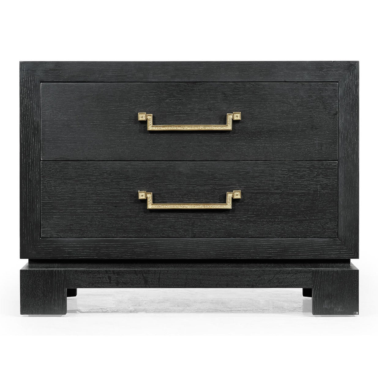 Jonathan Charles Ebonised Oak Bedside Cabinet