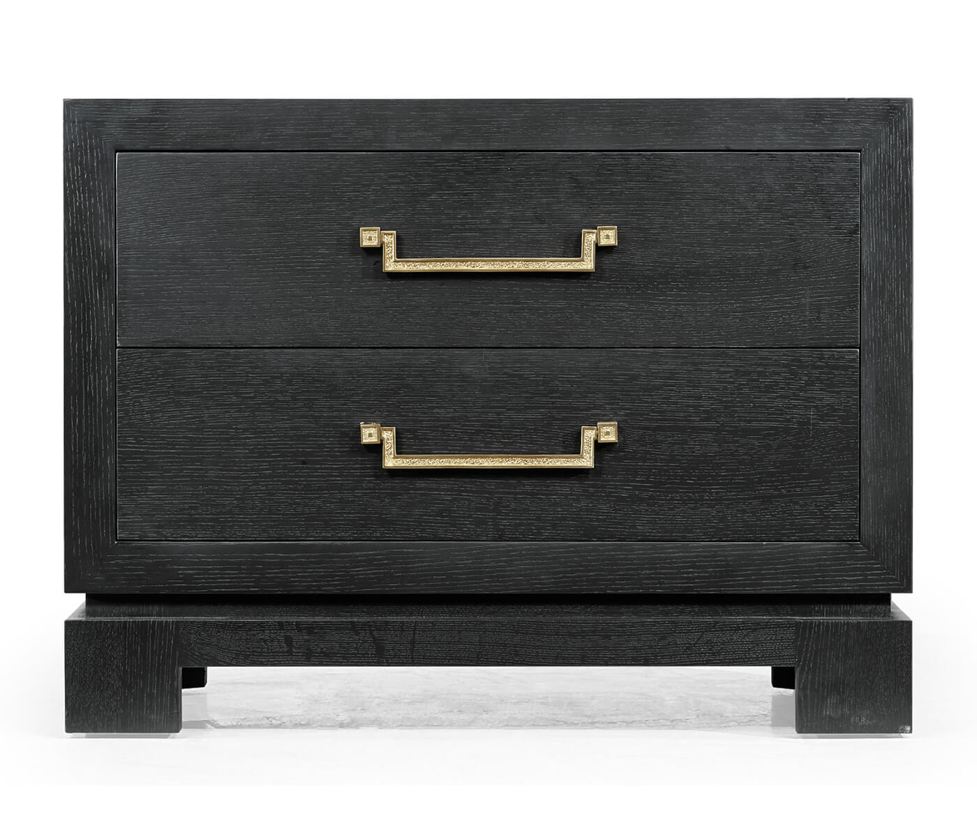 Jonathan Charles Ebonised Oak Bedside Cabinet