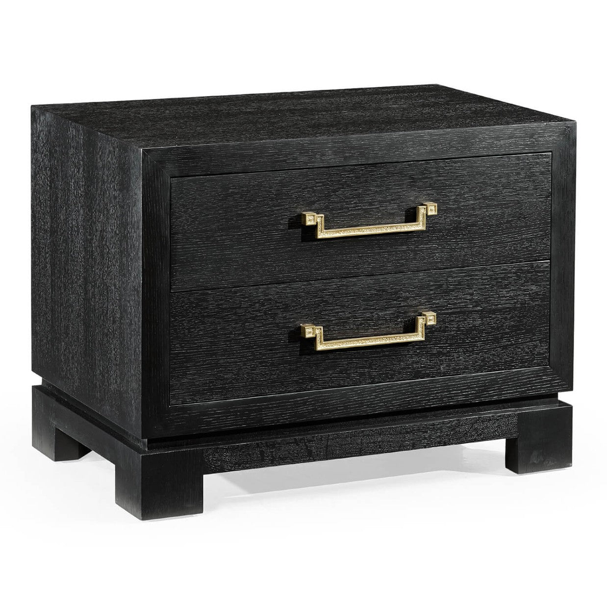 Jonathan Charles Ebonised Oak Bedside Cabinet