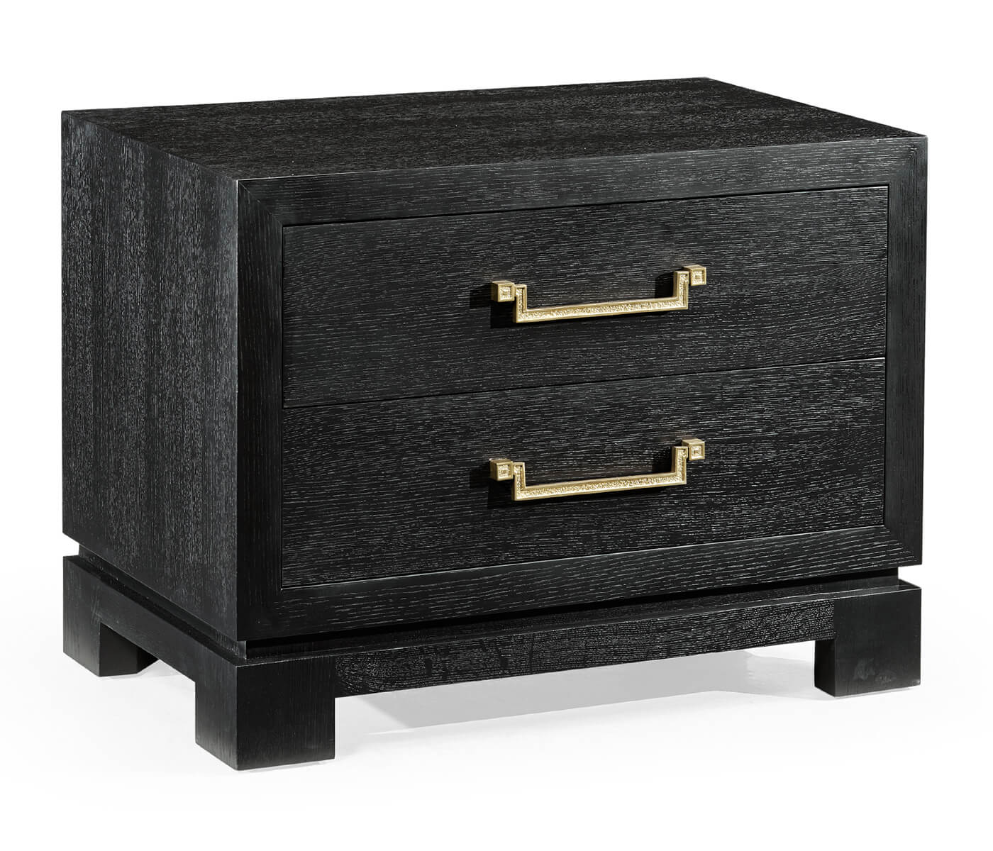 Jonathan Charles Ebonised Oak Bedside Cabinet