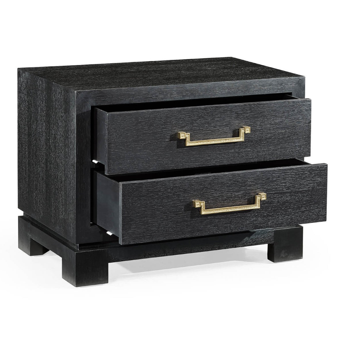 Jonathan Charles Ebonised Oak Bedside Cabinet