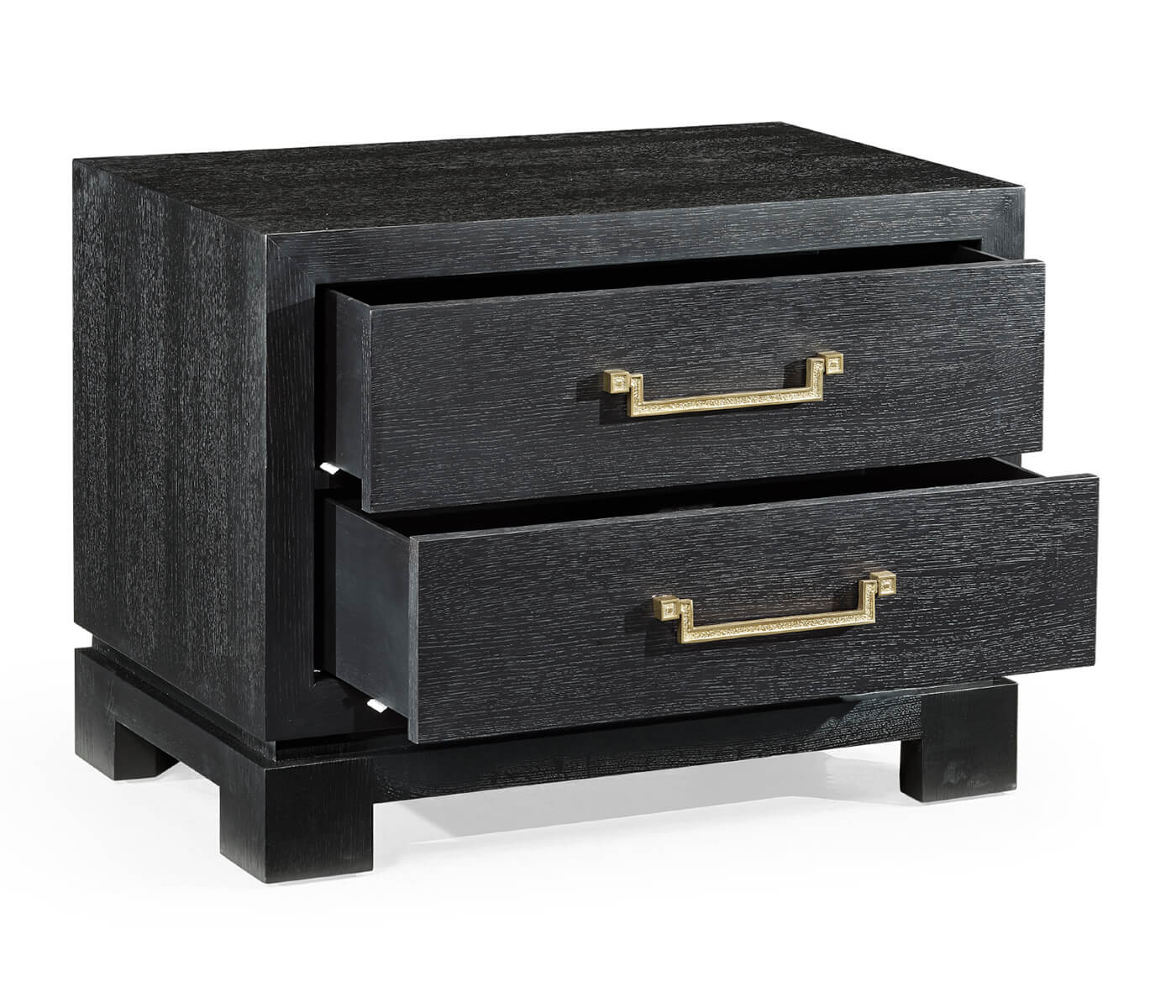 Jonathan Charles Ebonised Oak Bedside Cabinet