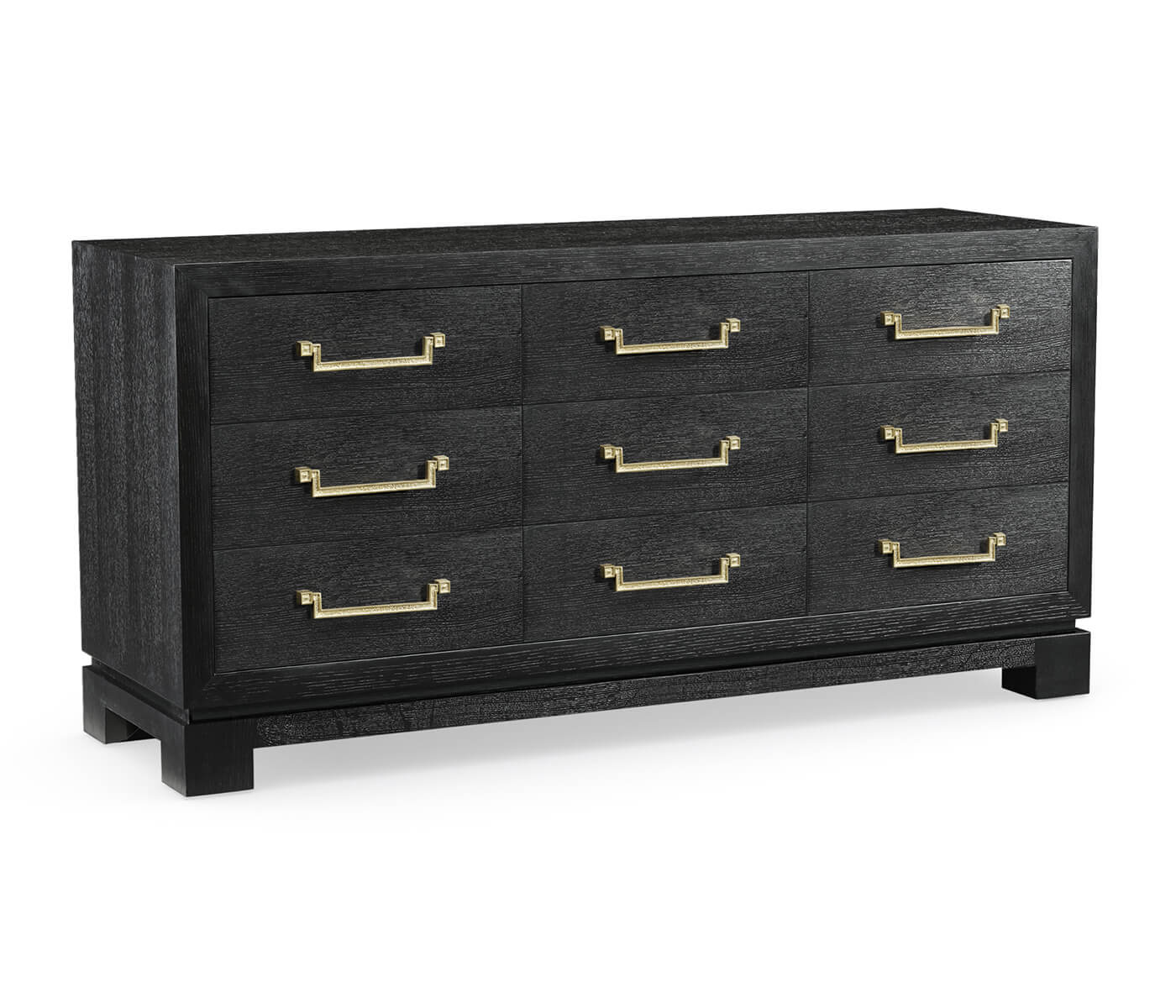 Jonathan Charles Ebonised Oak 9 Drawer Dresser