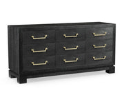 Jonathan Charles Ebonised Oak 9 Drawer Dresser