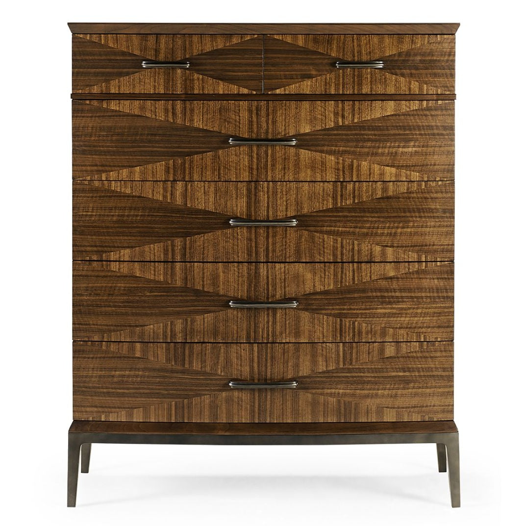 Jonathan Charles Toulouse Walnut Tall Chest of Drawers