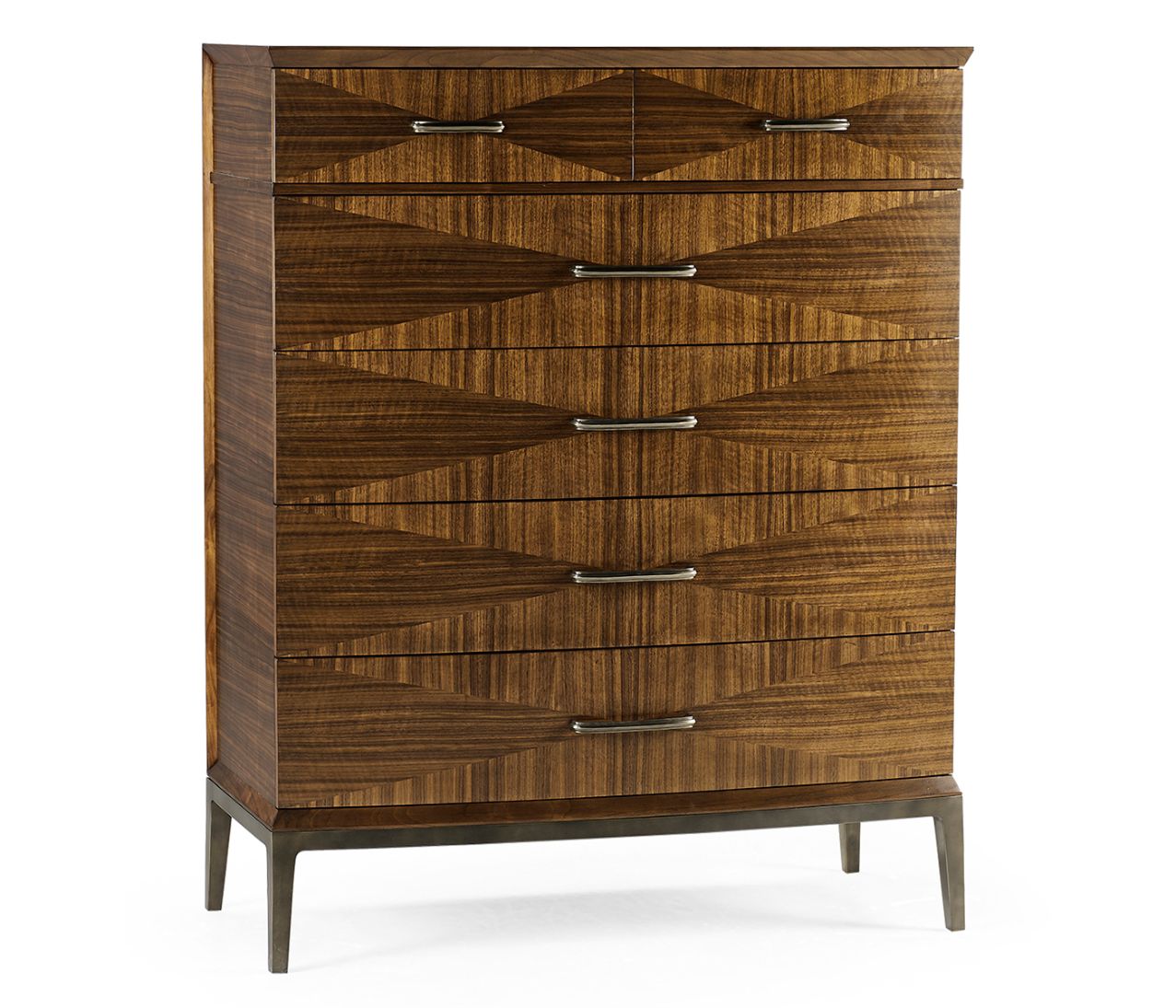 Jonathan Charles Toulouse Walnut Tall Chest of Drawers