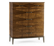 Jonathan Charles Toulouse Walnut Tall Chest of Drawers
