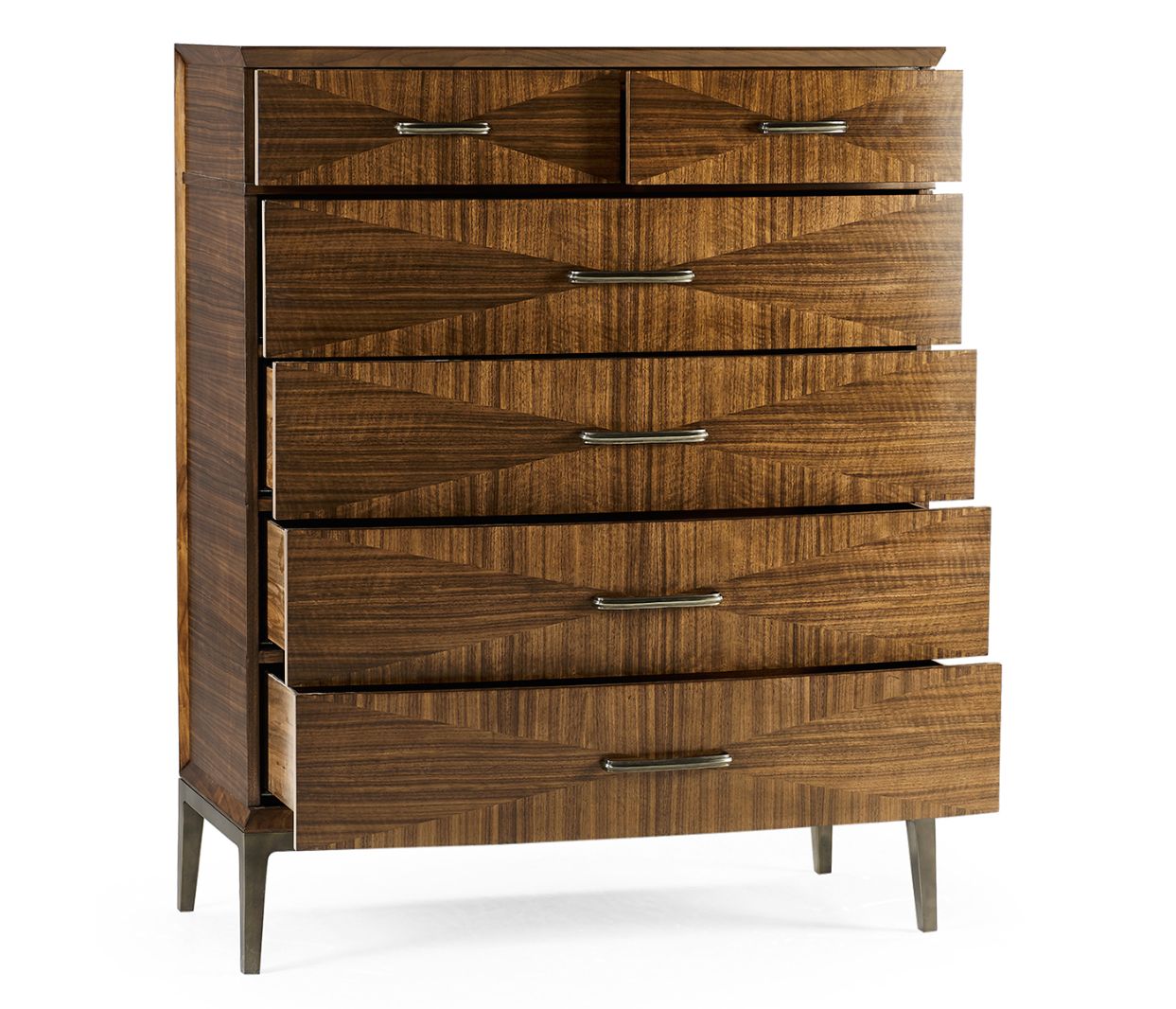 Jonathan Charles Toulouse Walnut Tall Chest of Drawers
