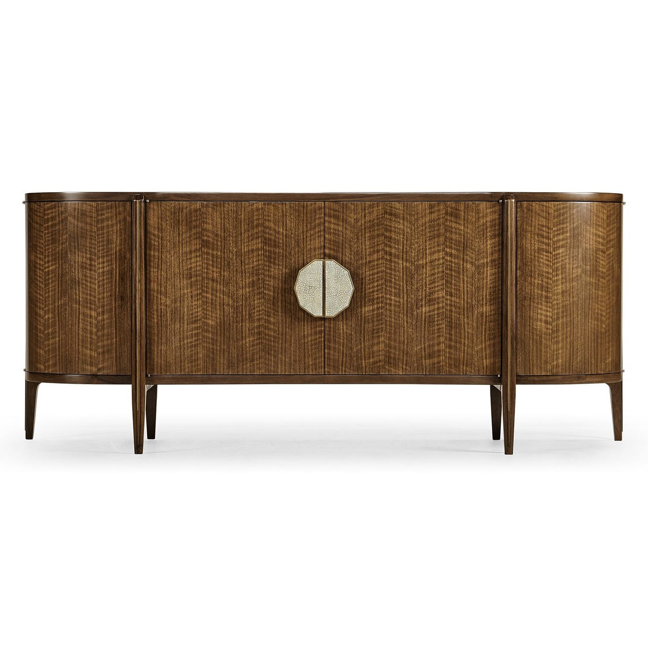 Jonathan Charles Toulouse Walnut Curved Sideboard
