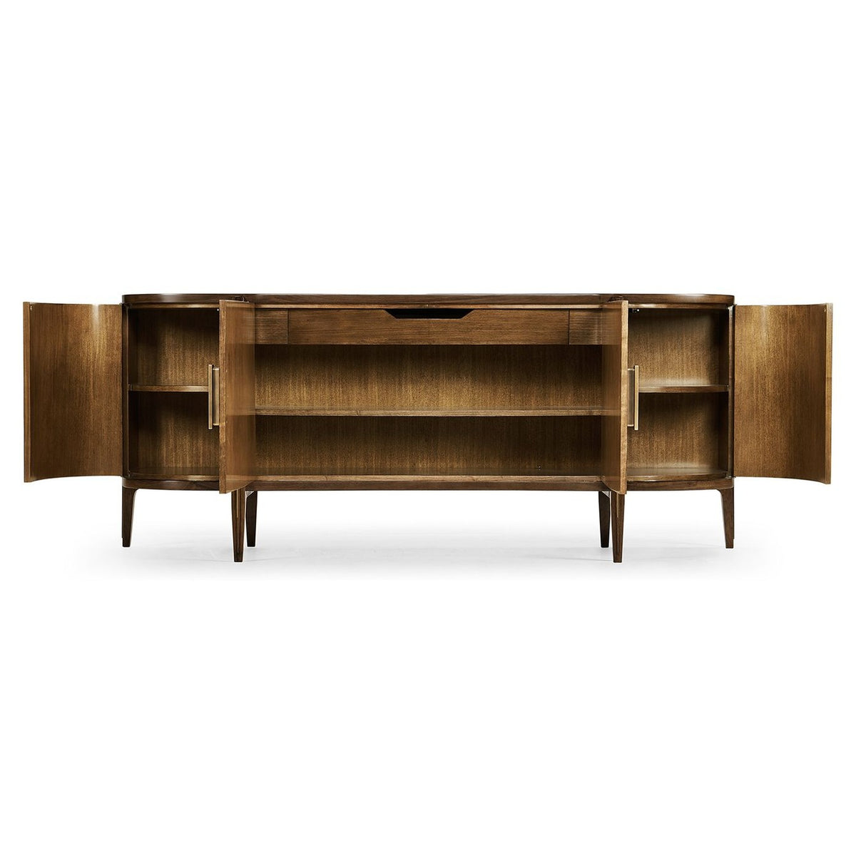 Jonathan Charles Toulouse Walnut Curved Sideboard